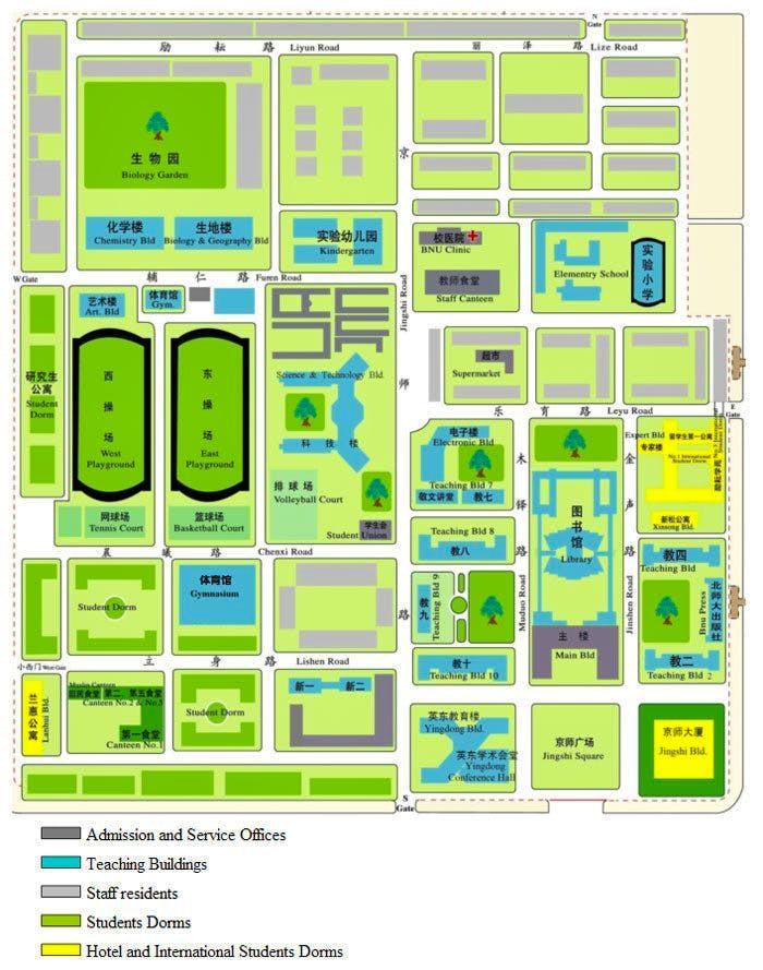 Beijing Normal University-campus map