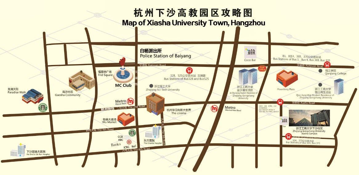 xiasha-university-town-map