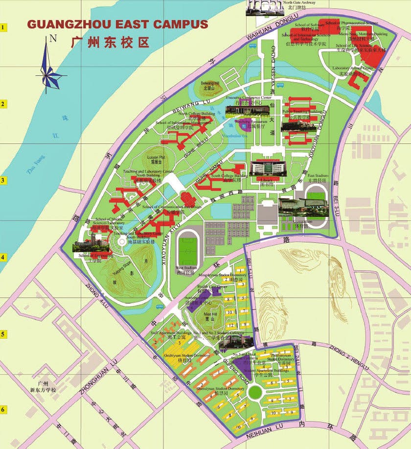 SYSU Guangzhou east campus map