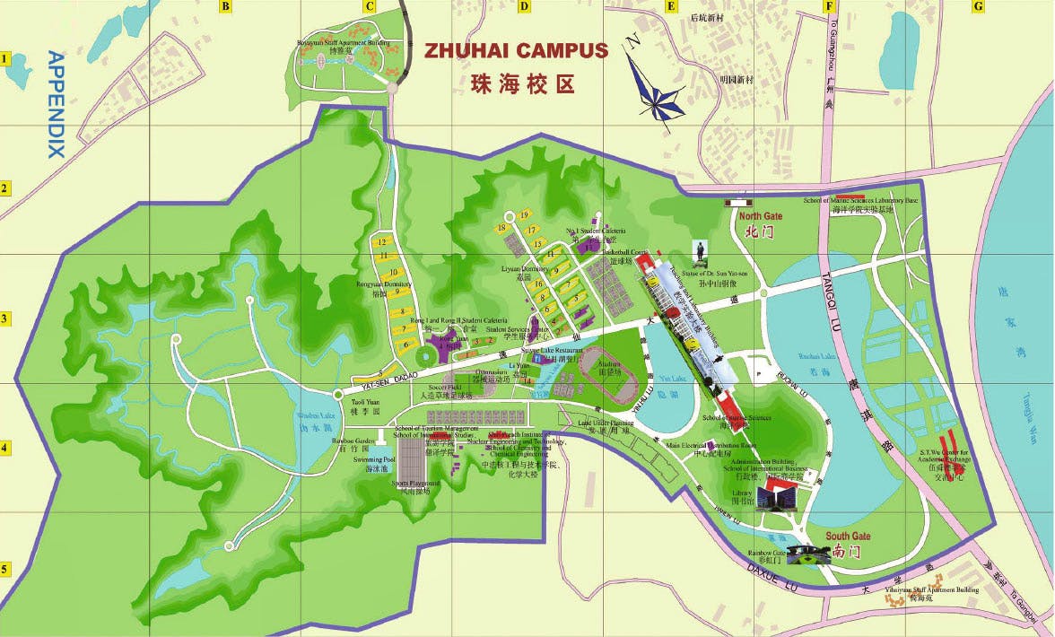 Sun Yat-sen University Zhuhai campus map