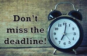 do not miss university deadlines ticking clock