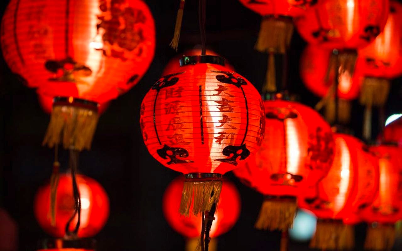Large Chinese New Year Lanterns Lucky Hanging Lanterns for